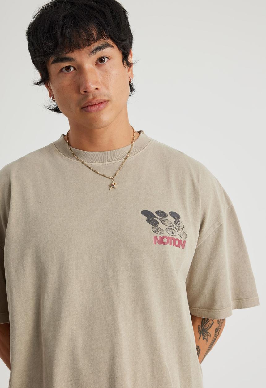 Factorie - Notion Vintage Graphic Tshirt - Ntn Washed Quarry Stone/Oblivion