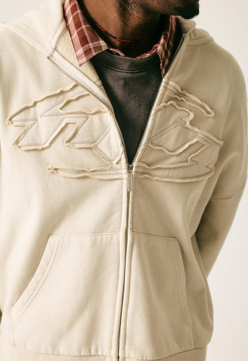 Factorie - Notion Zip Thru Hoodie - Ntn Washed Pebble/Ntn Logo