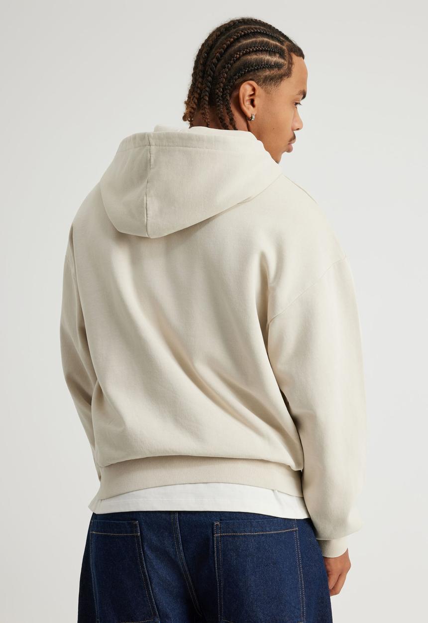 Factorie - Notion Zip Thru Hoodie - Ntn Washed Pebble/Ntn Logo