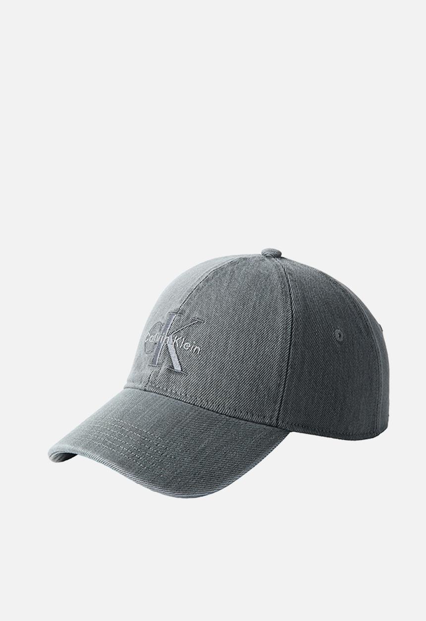 Calvin Klein - Monologo Embroidery Denim Baseball Cap - Dark Grey