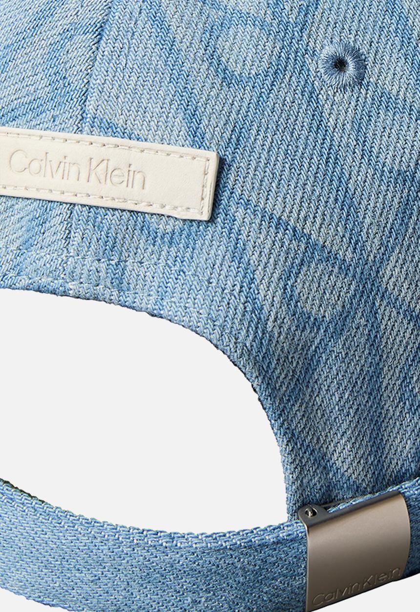 Calvin Klein - Denim Emblem Burnout W Patch Cap - Vintage Denim