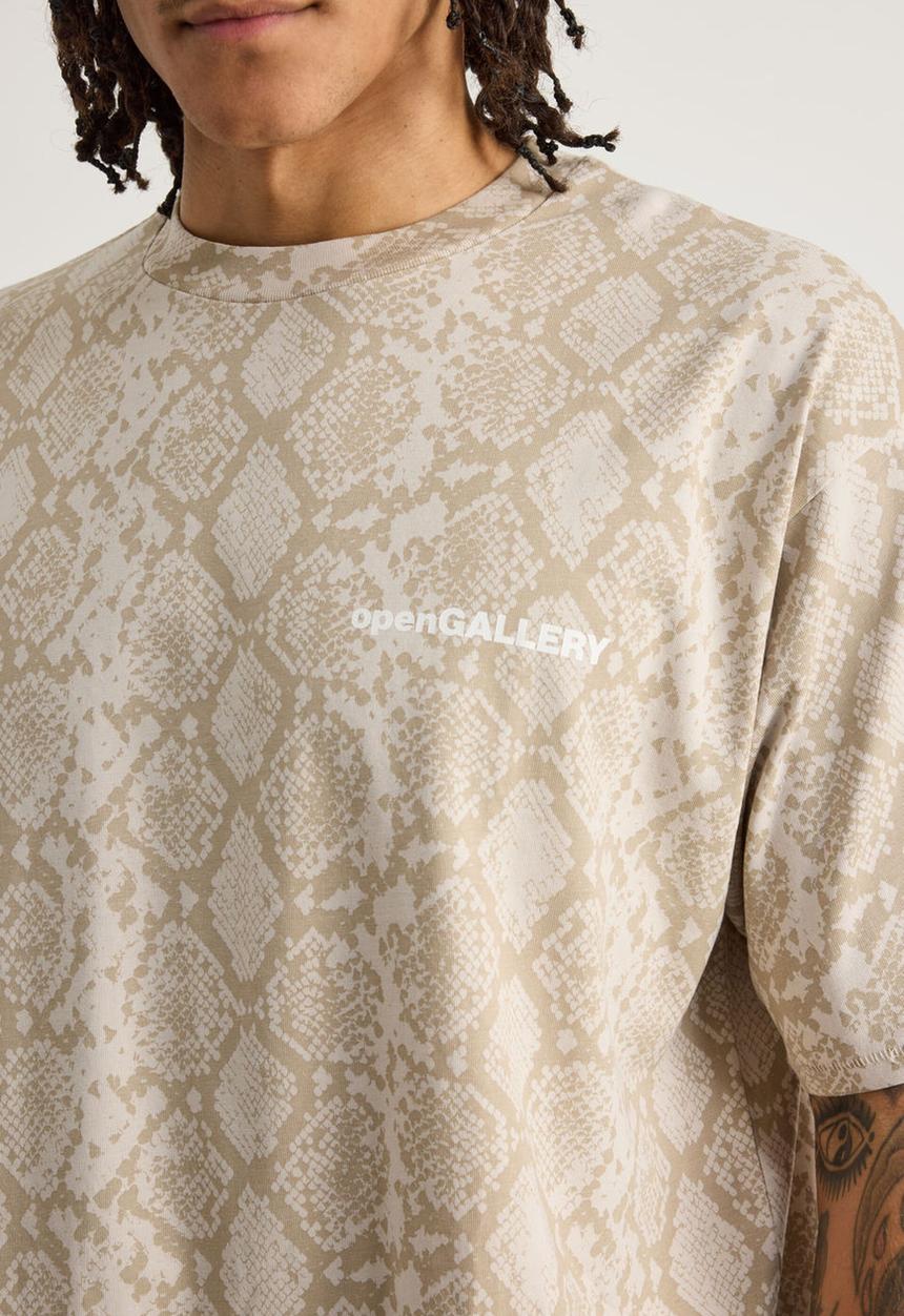 Factorie - Open Gallery Box Fit Tshirt - Og Snakeskin/Open Mind