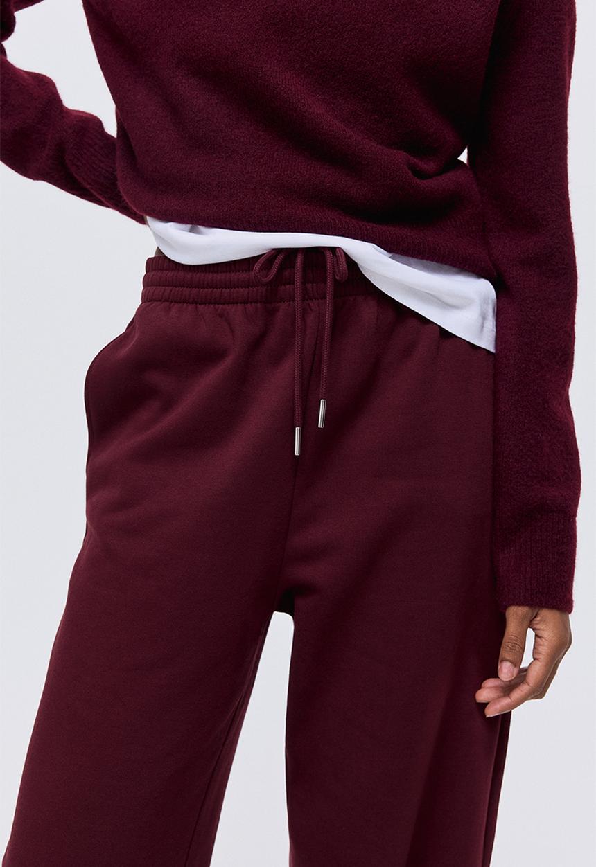 H&M - Sweatpants - burgundy