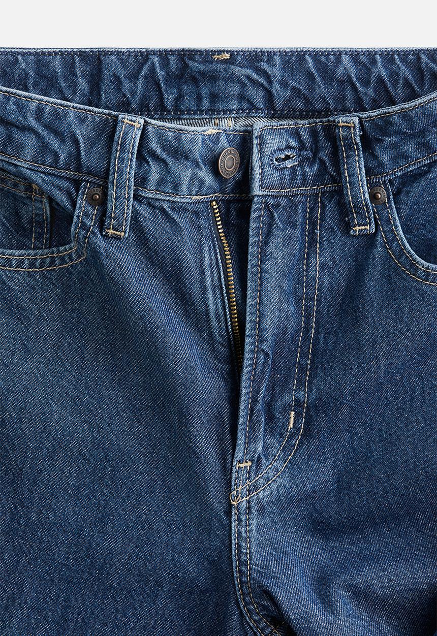 H&M - Wide high waist jeans - denim blue