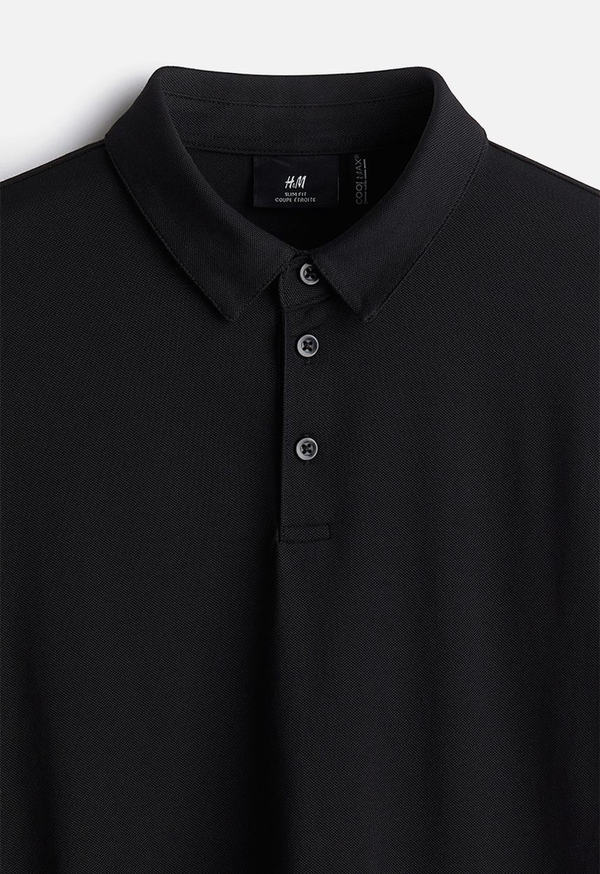 Coolmax? slim fit polo shirt - black - 1262217001