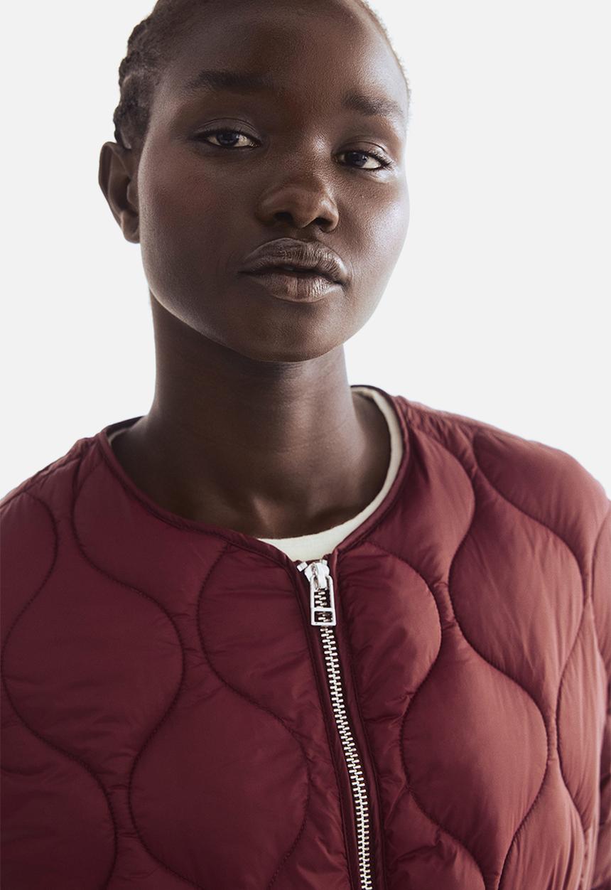 H&M - Quilted jacket - burgundy