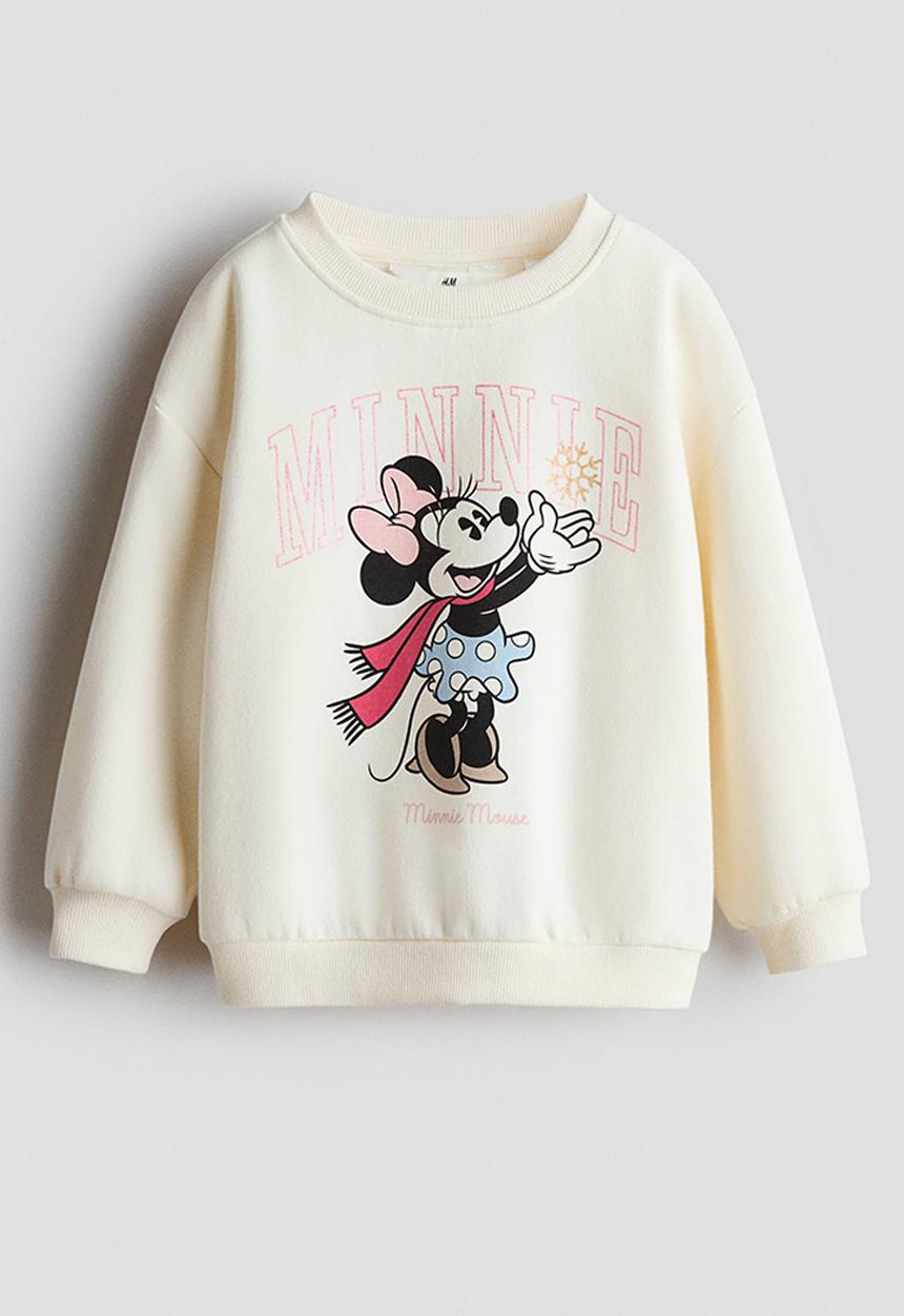 H&M - Printed sweatshirt - white/minnie mouse