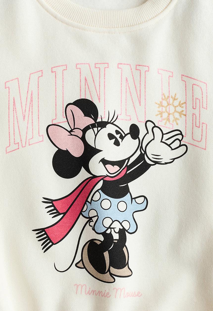 H&M - Printed sweatshirt - white/minnie mouse