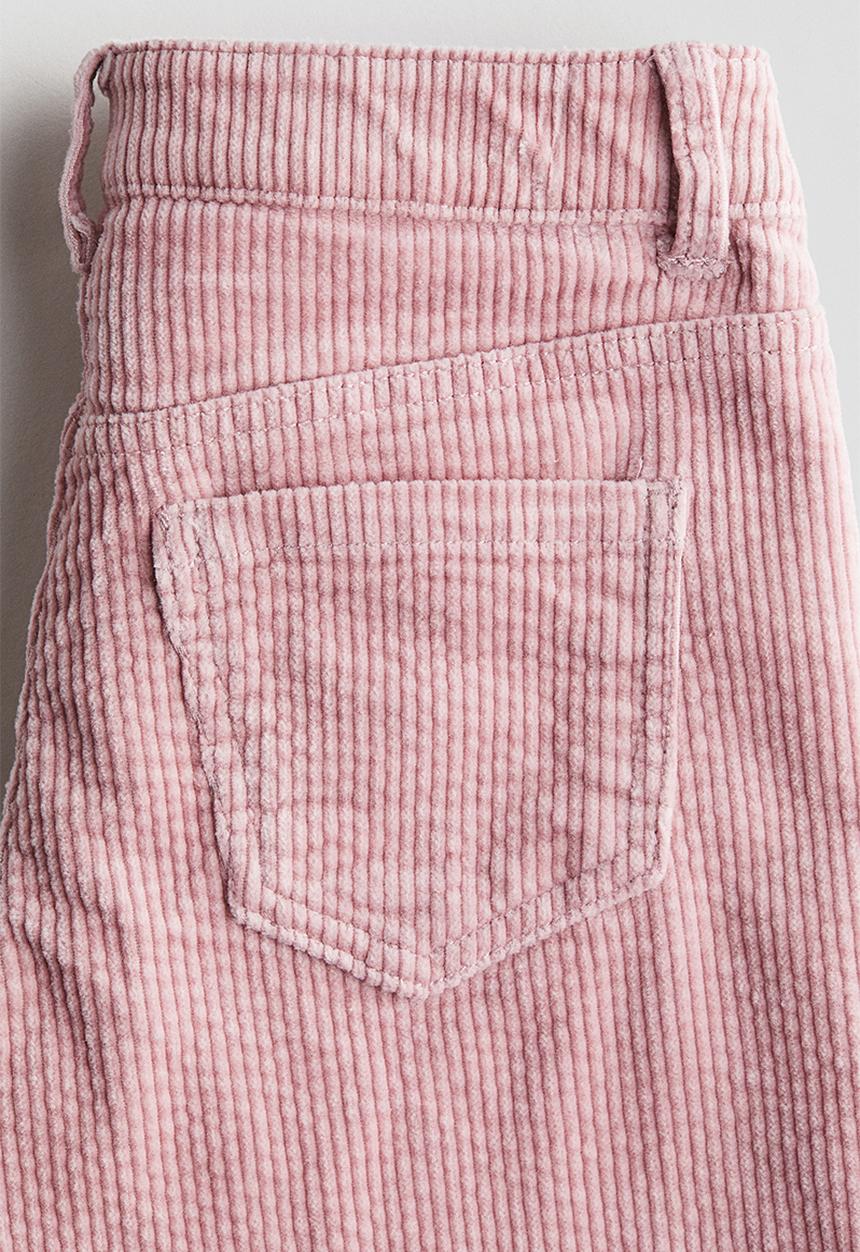 H&M - Wide cotton corduroy trousers - pink