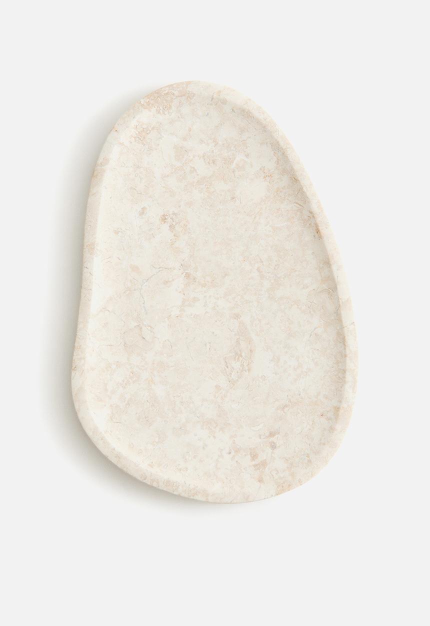 H&M - Large marble tray - light beige