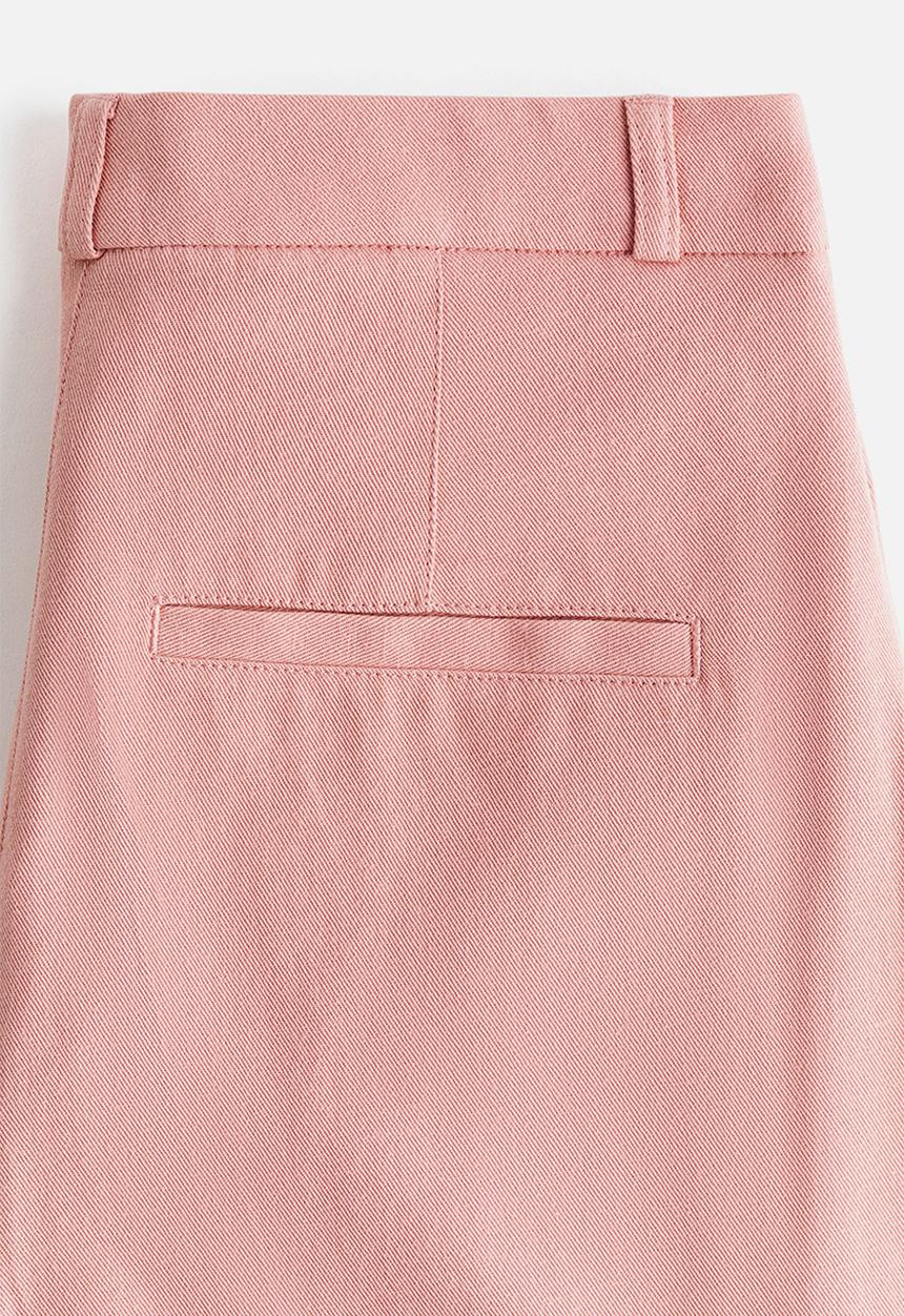 H&M - Flared twill trousers - dusty pink
