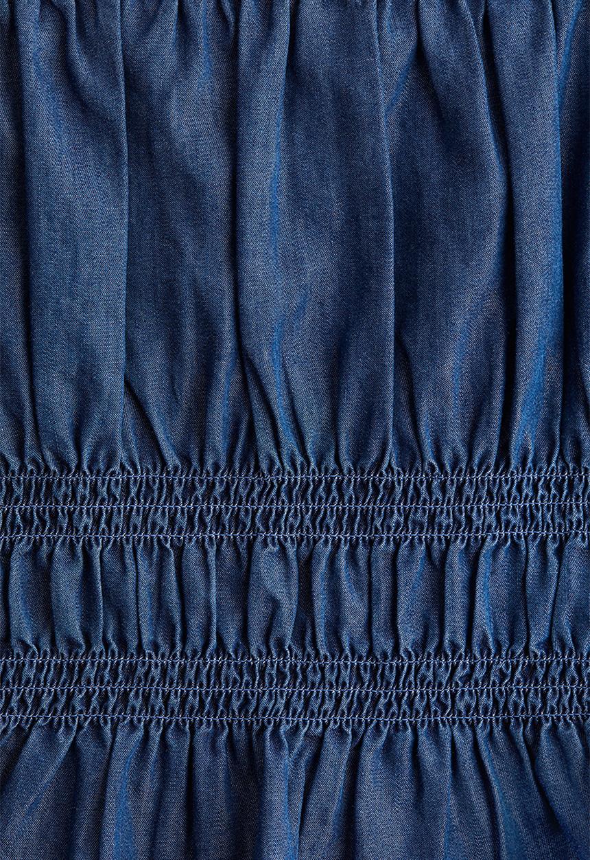 H&M - Smocked blouse - denim blue