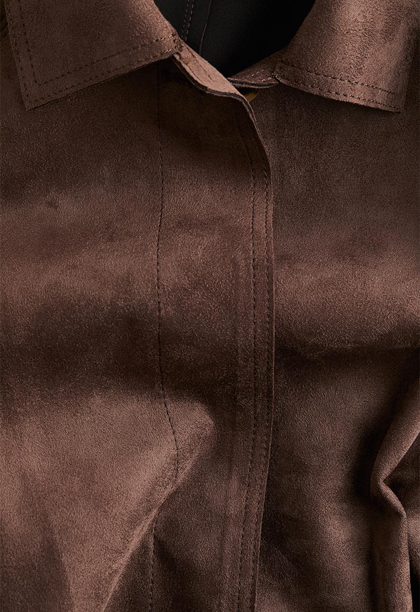 H&M - Tie-belt coat - dark brown