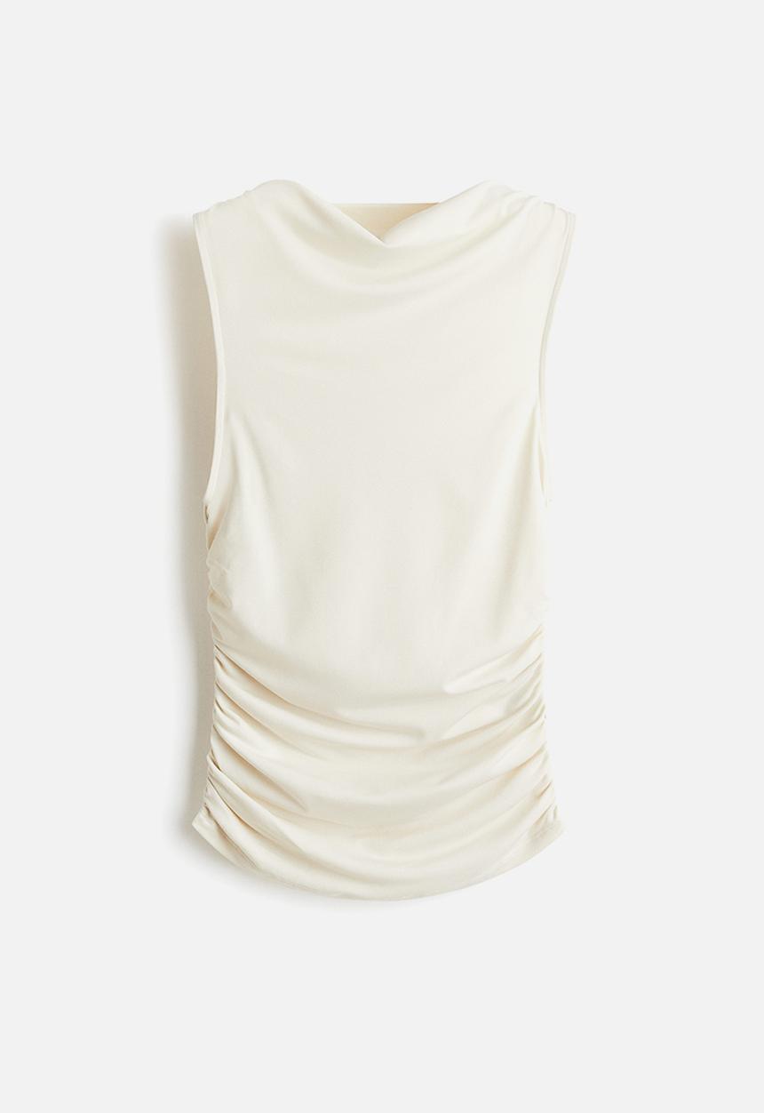 H&M - Draped top - cream