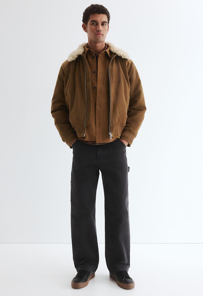 H&M - Relaxed fit worker trousers - black