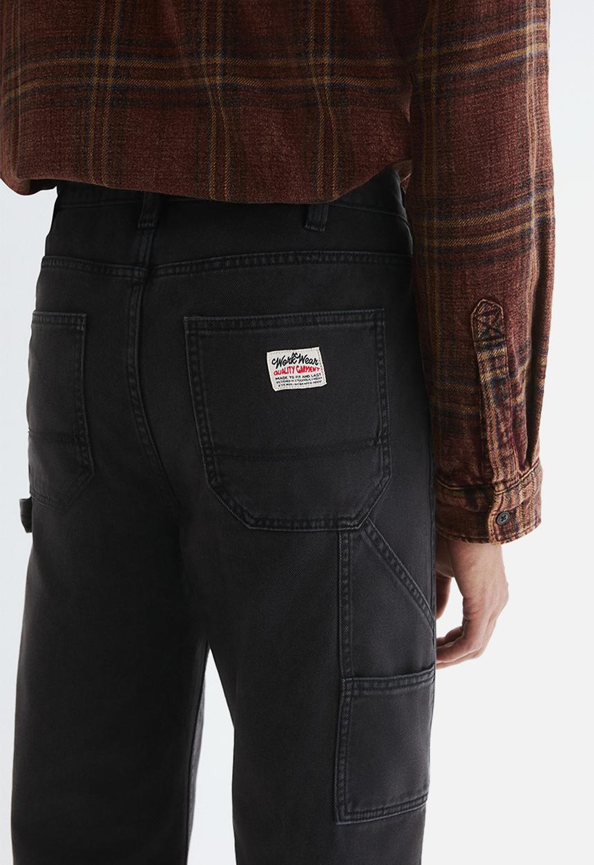 H&M - Relaxed fit worker trousers - black