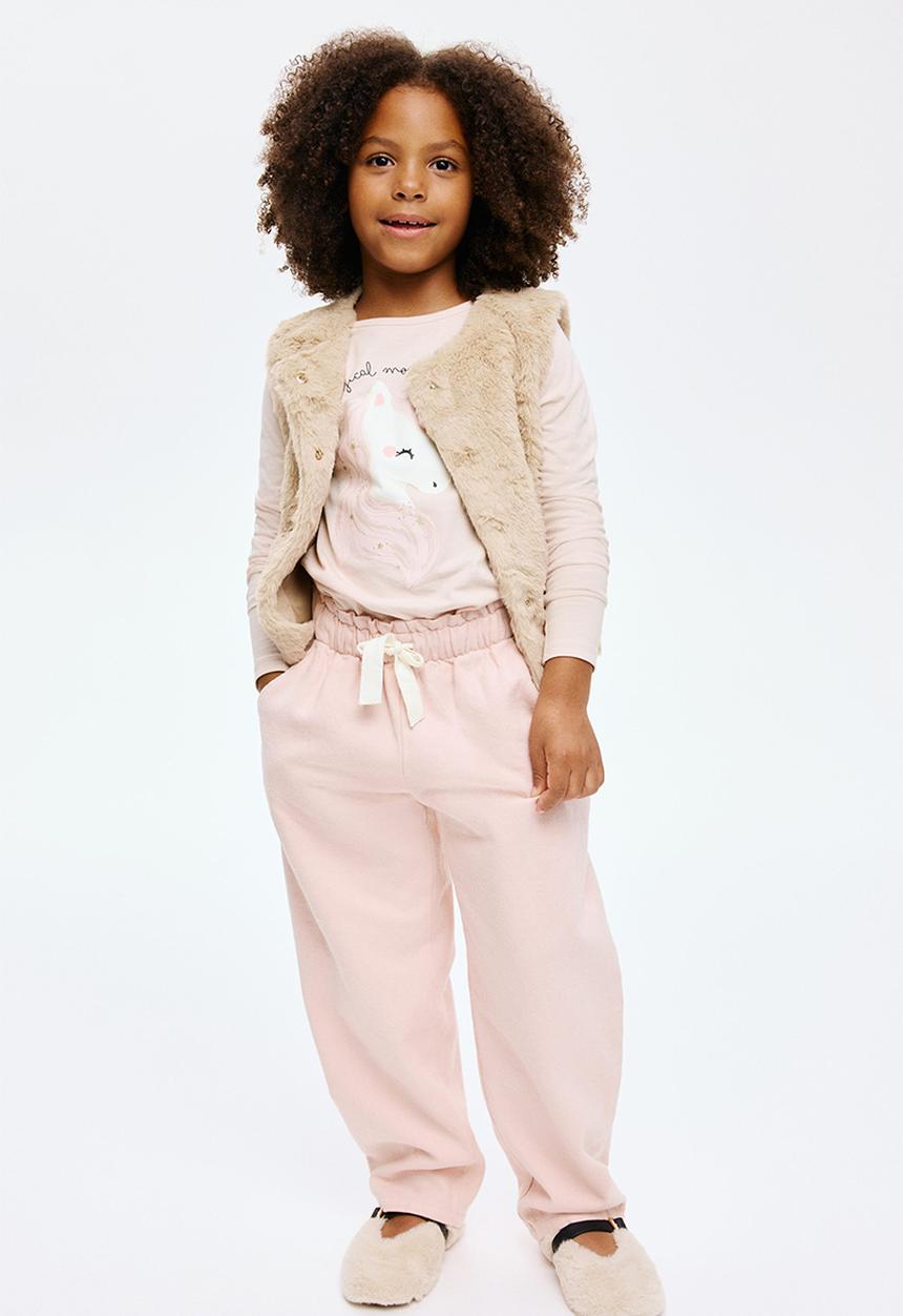 H&M - Printed jersey top - light pink/unicorn