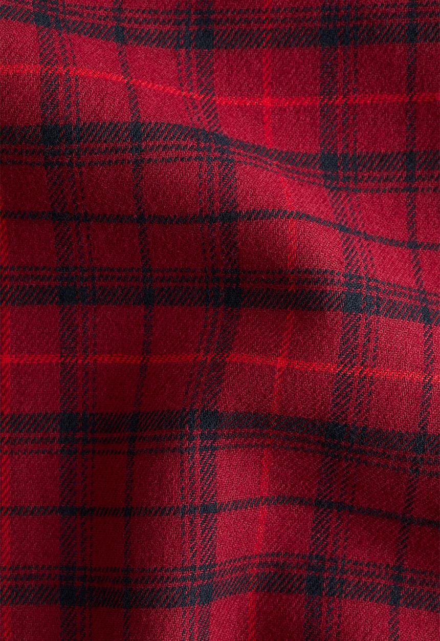 H&M - Relaxed fit flannel trousers - red checked