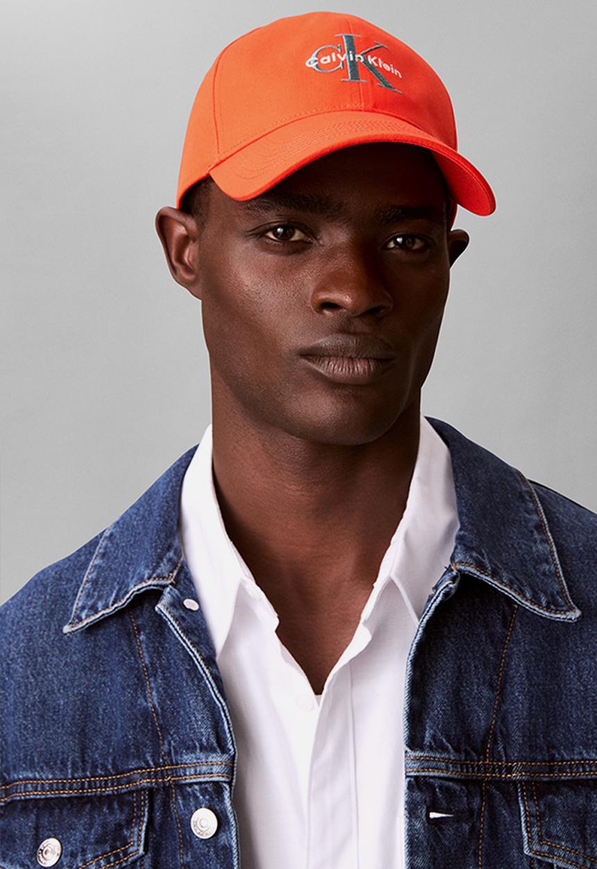 Monologo Embroidery Baseball Cap - Orange Horizon