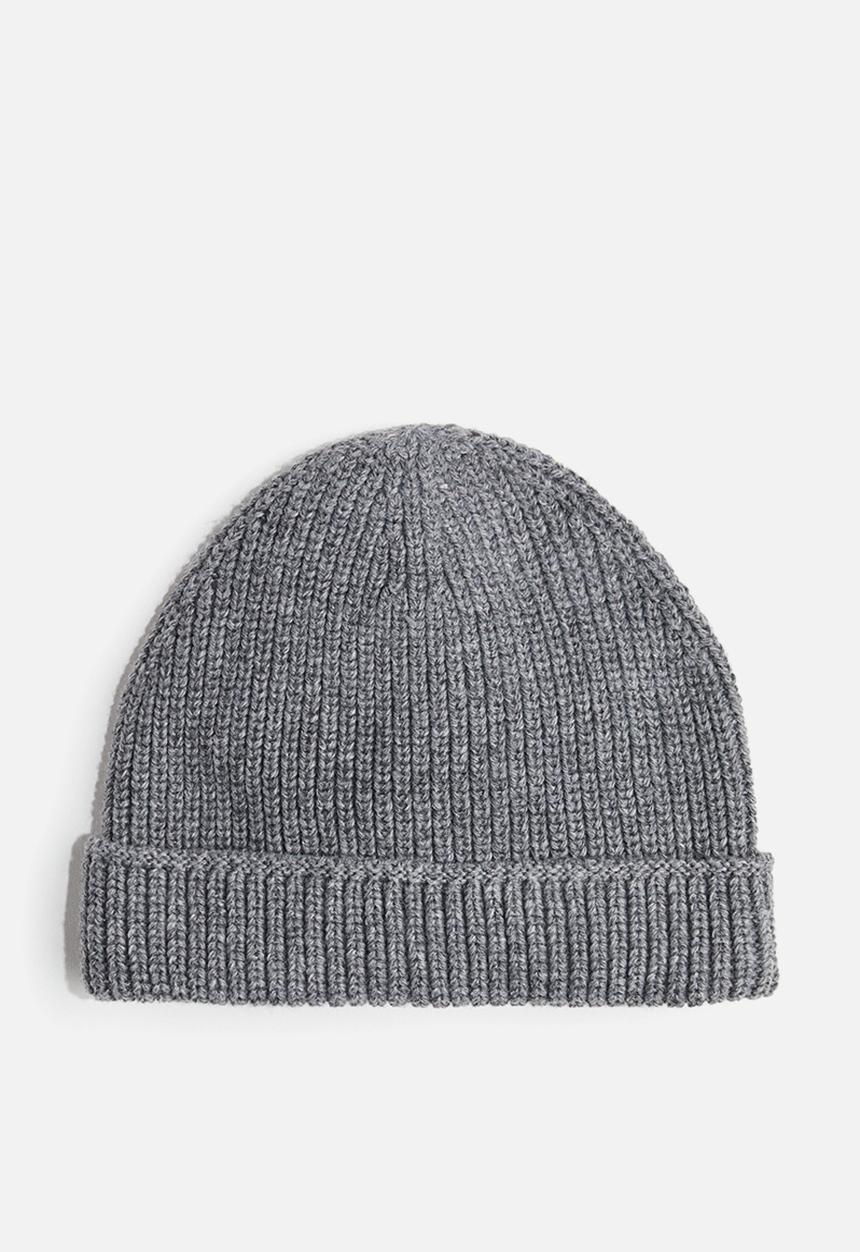 美品 chiiiibag Knit Beanie gray Rib-knit beanie - dark grey marl - 1308939002