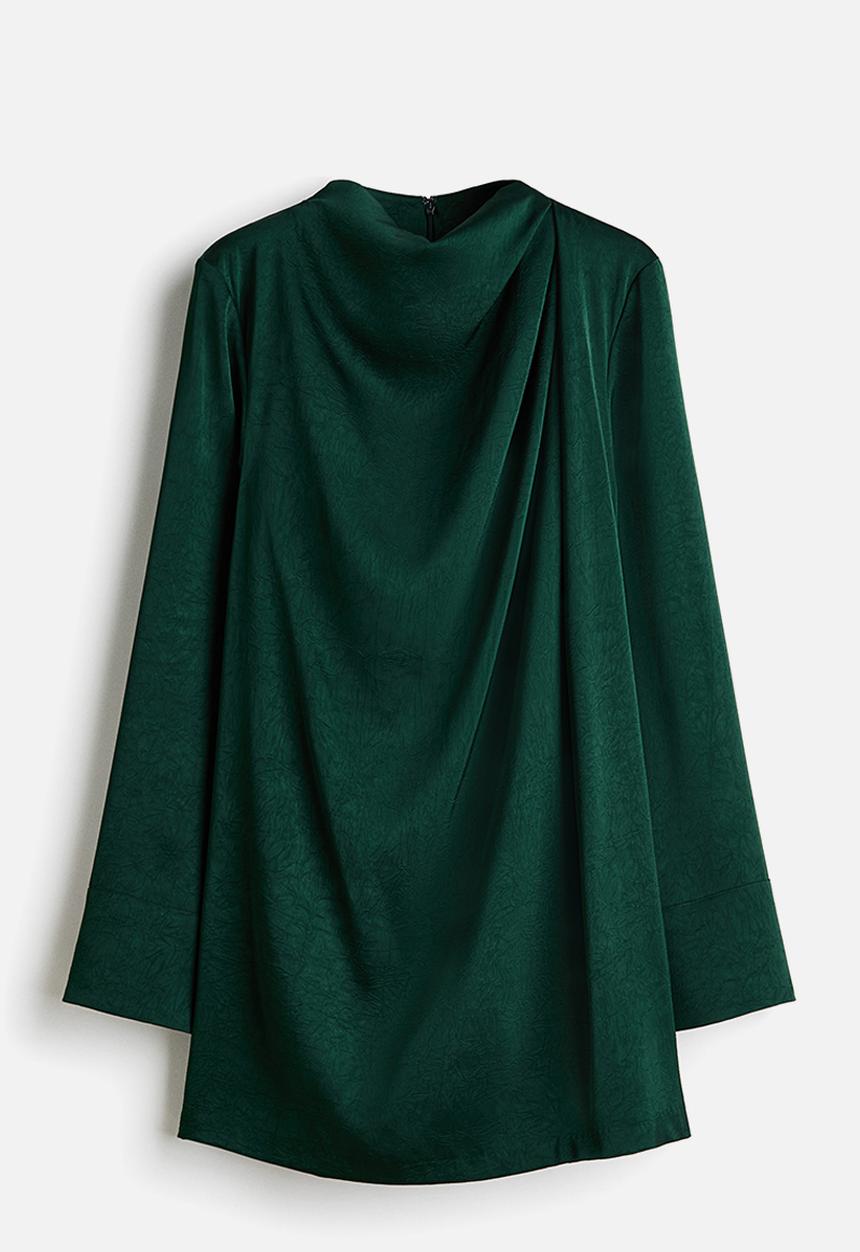 H&M - Draped dress - dark green