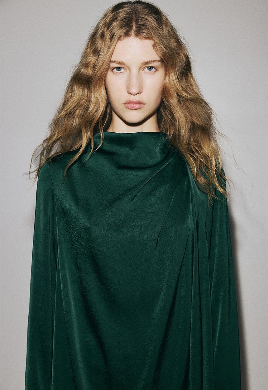 H&M - Draped dress - dark green