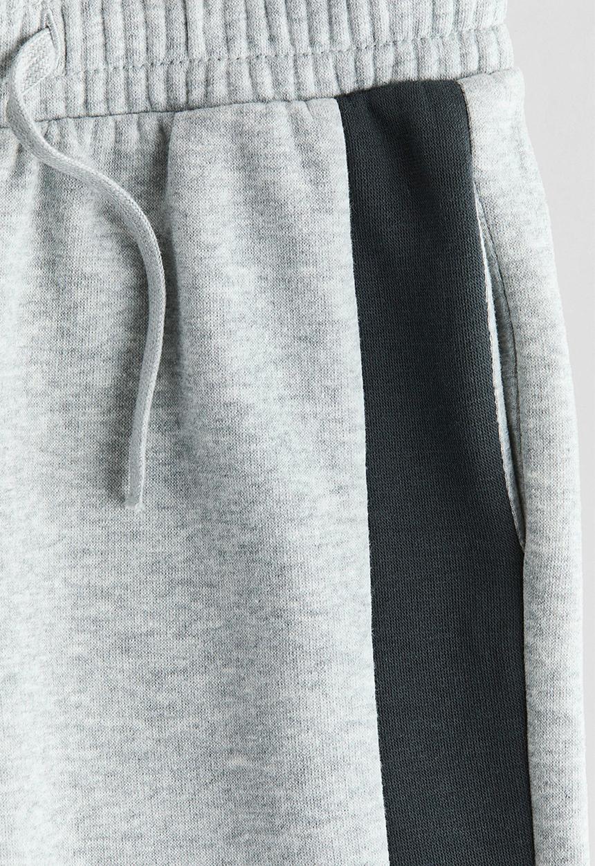 H&M - Colour-blocked joggers - light grey marl