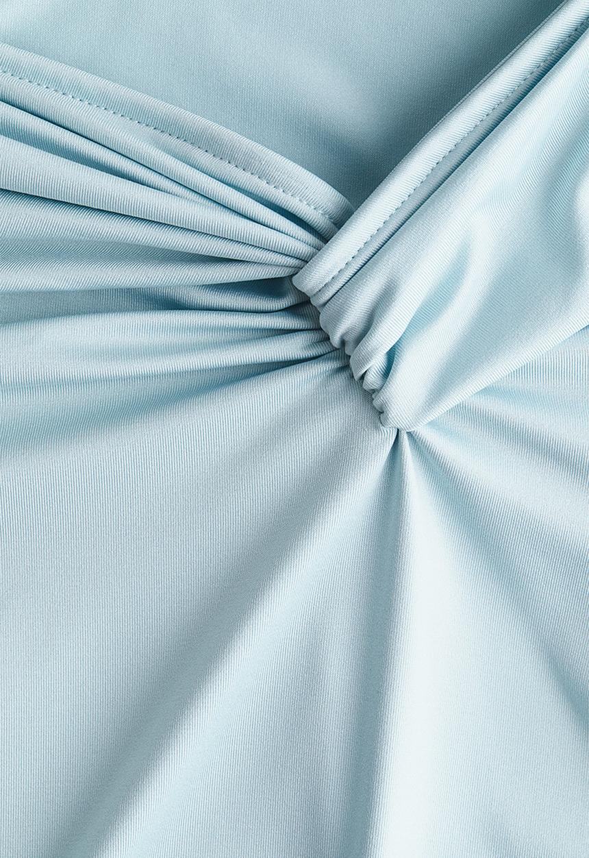 H&M - Twist-detail top - light turquoise