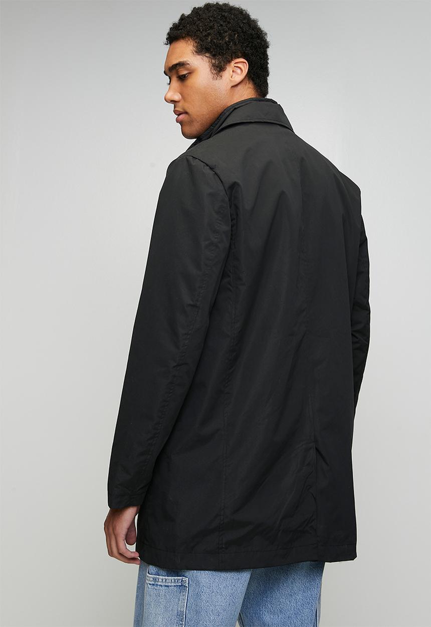 Brave Soul - Double Layer Overcoat - Black