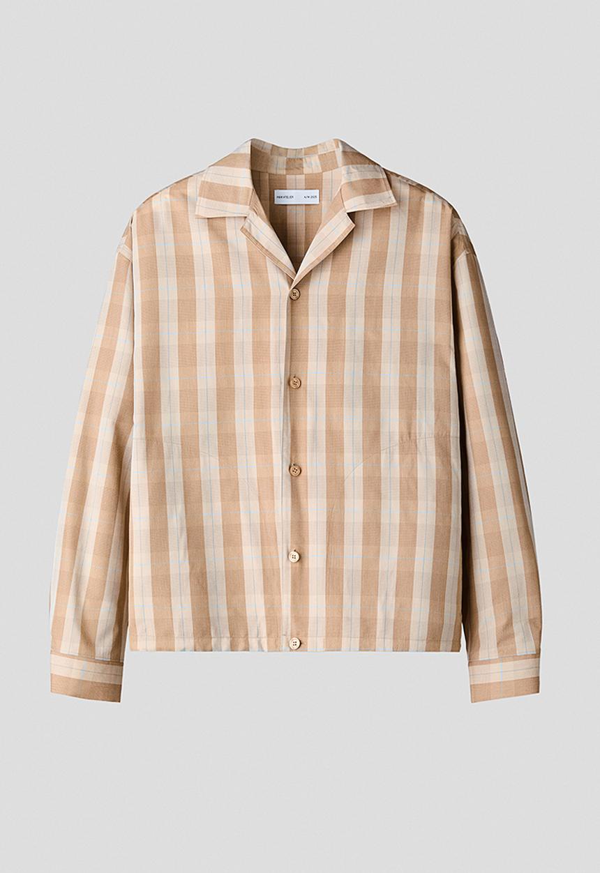 H&M - Overshirt - beige/checked