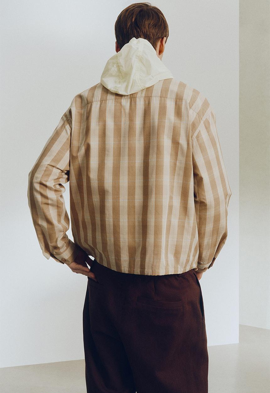 H&M - Overshirt - beige/checked