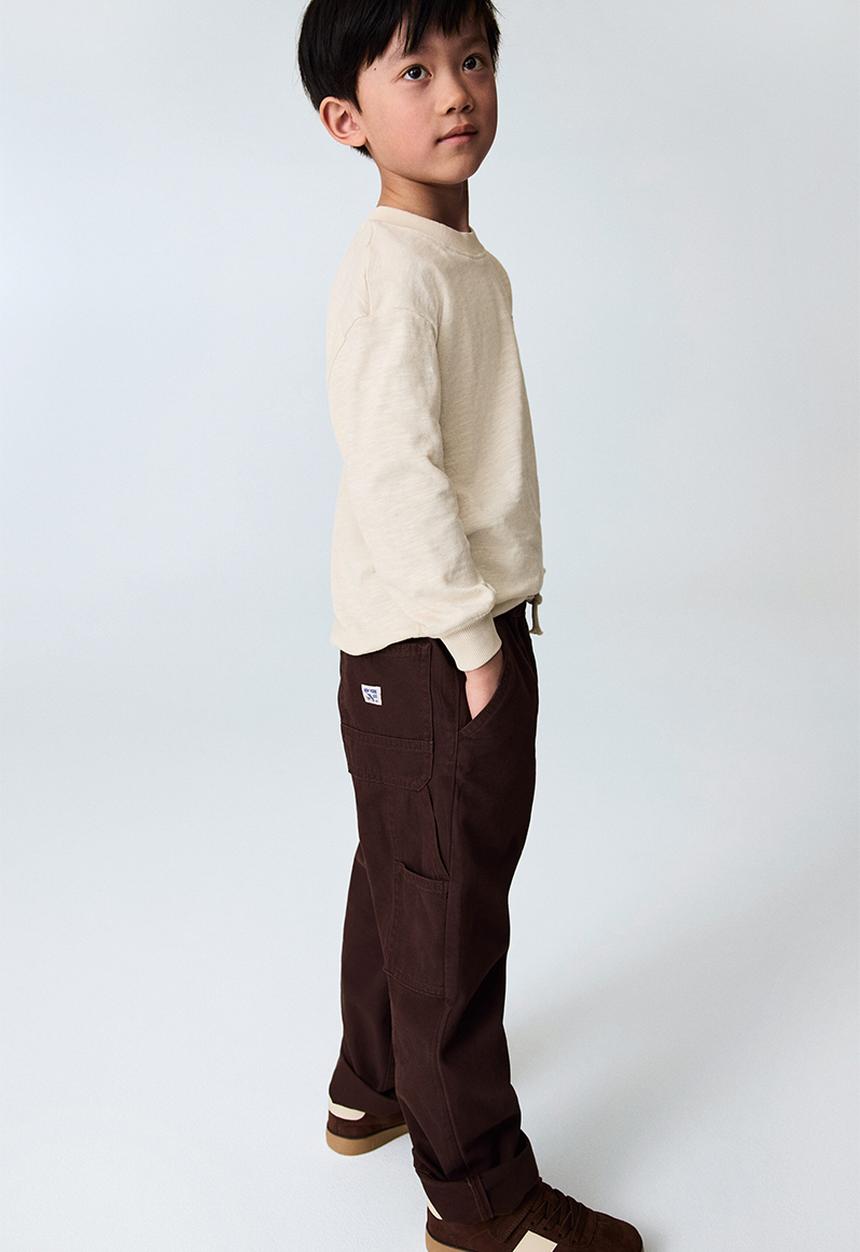 H&M - Canvas carpenter trousers - dark brown