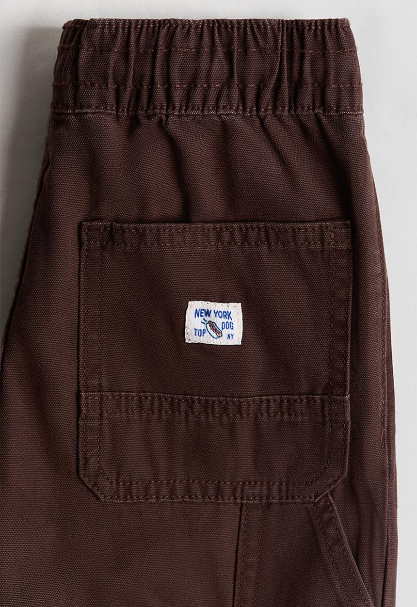H&M - Canvas carpenter trousers - dark brown