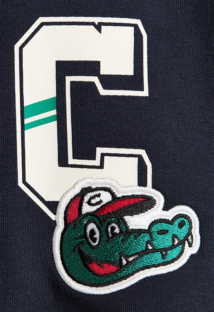 H&M - Motif-detail baseball jacket - navy blue/crocodile