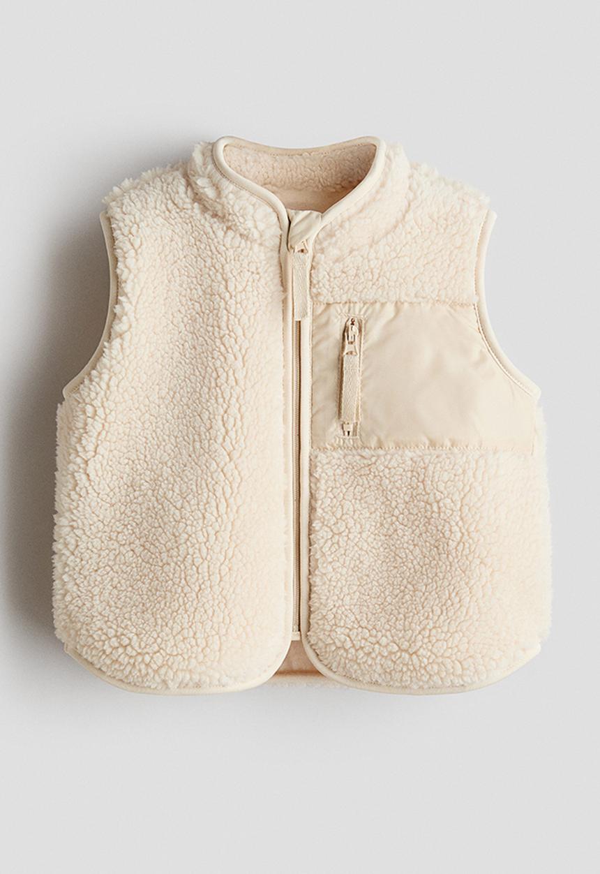 Teddy gilet - light beige - 1337717001