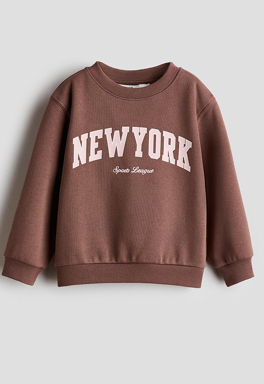 H&M - Printed sweatshirt - brown/new york