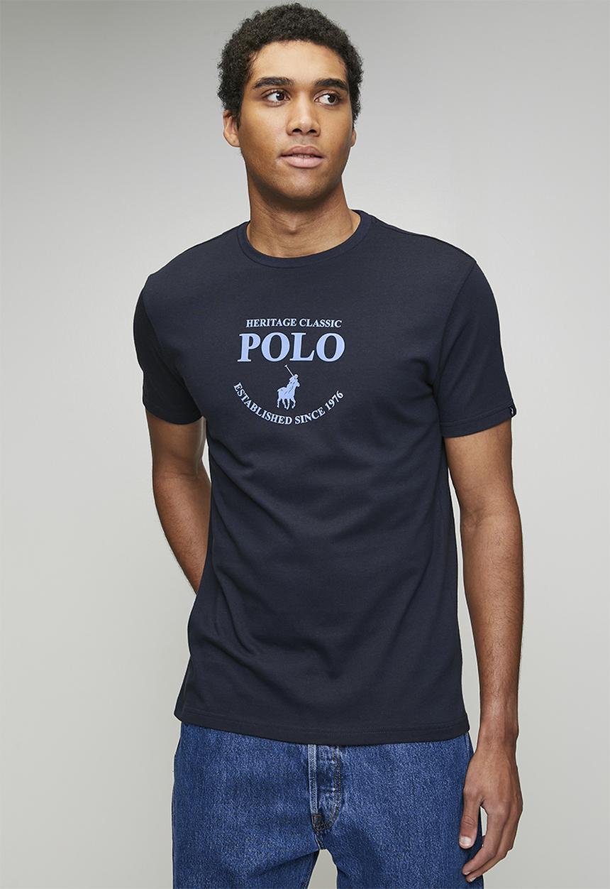 POLO - Connor Heritage Logo Printed Ss Tee - Navy