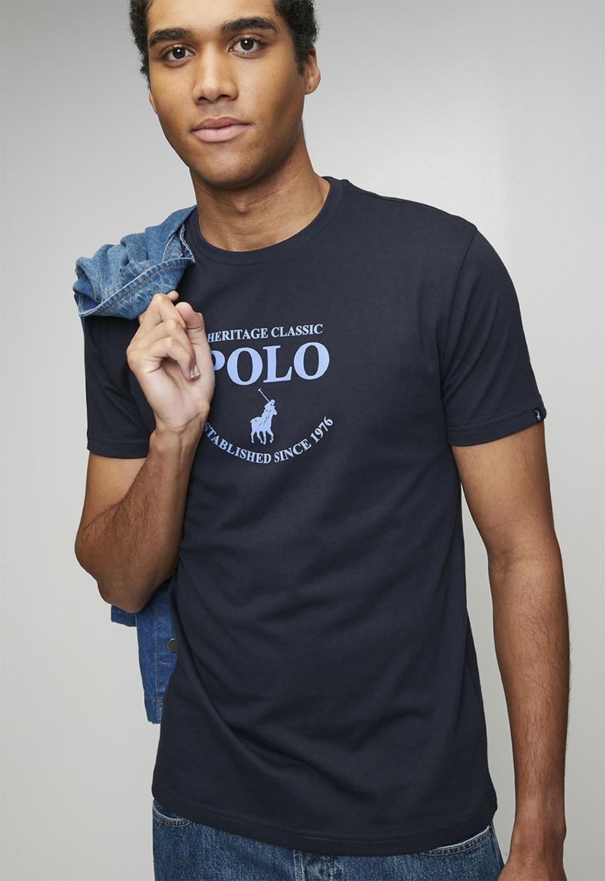 POLO - Connor Heritage Logo Printed Ss Tee - Navy