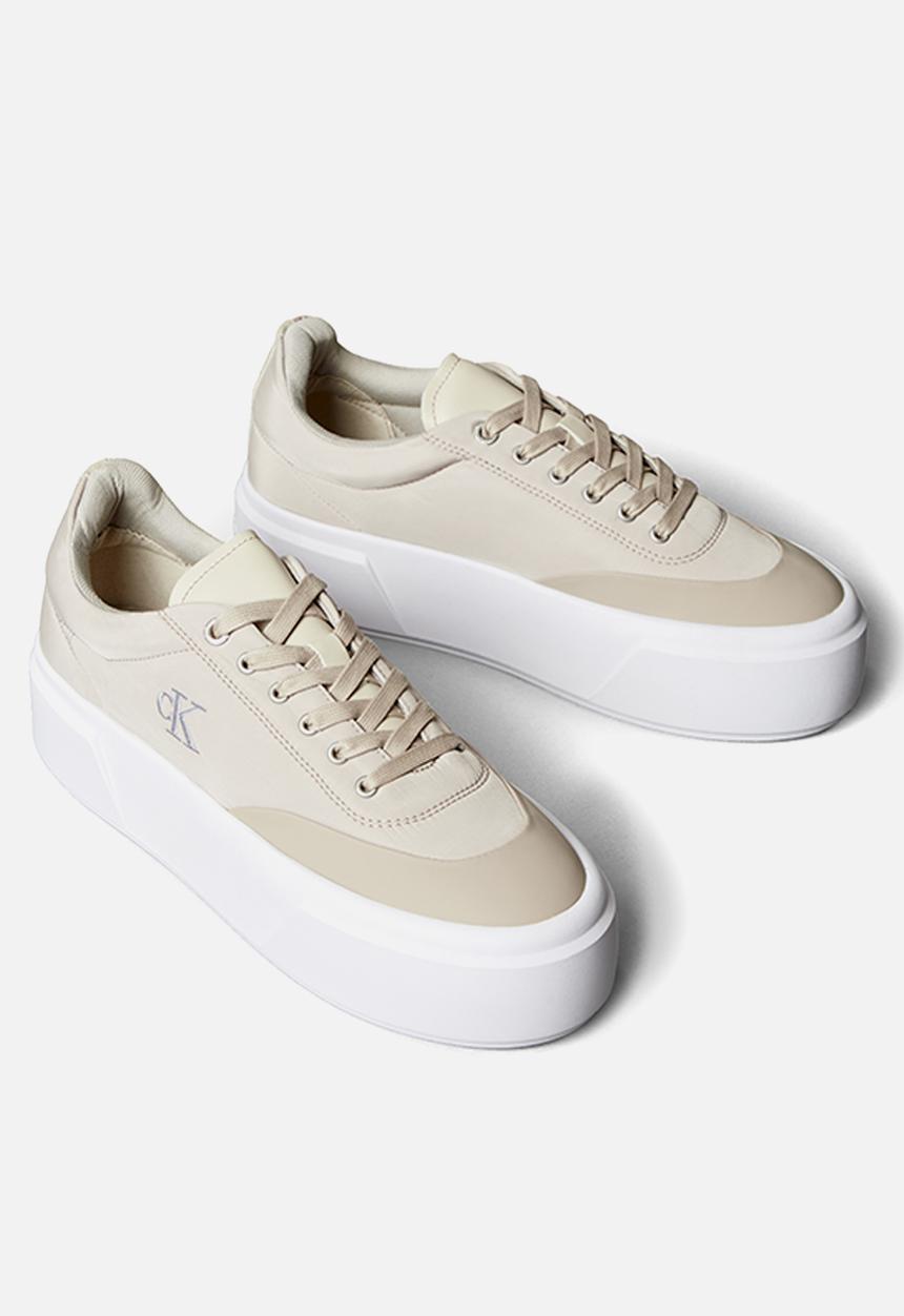 Calvin Klein - Flatform Lace Up - Stony Beige/Bright White