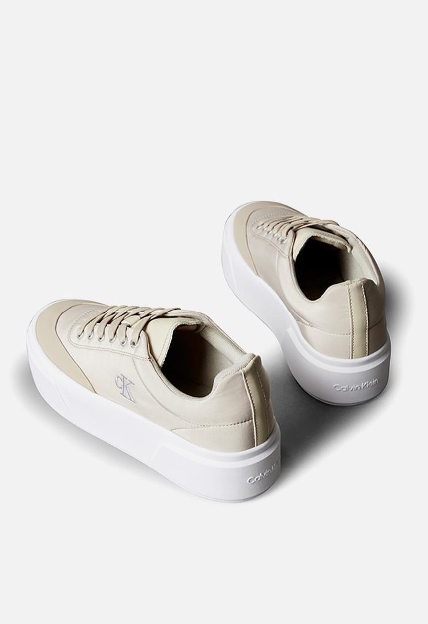 Calvin Klein - Flatform Lace Up - Stony Beige/Bright White