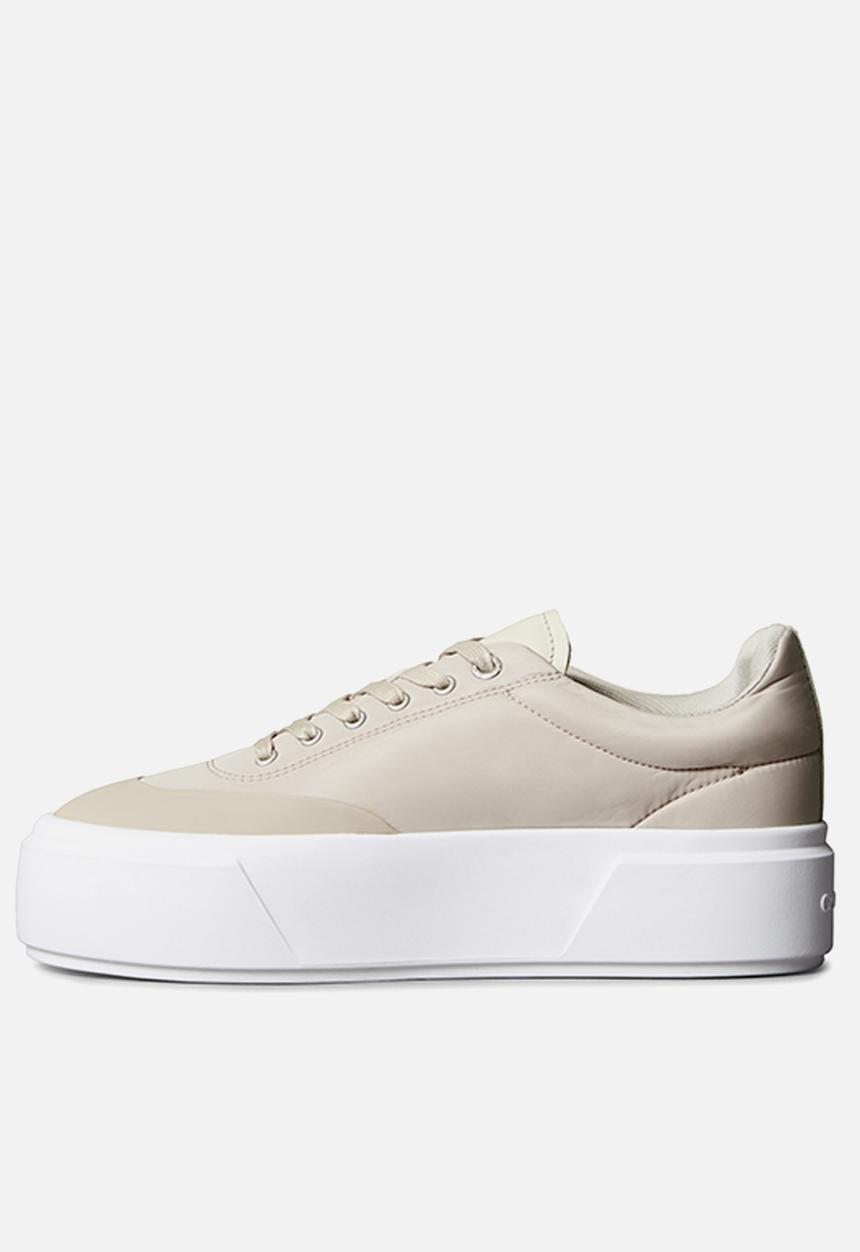 Calvin Klein - Flatform Lace Up - Stony Beige/Bright White