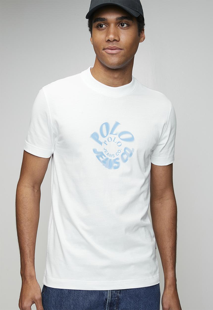 POLO - Alex Pjc Ss Spiral Logo Tee - White