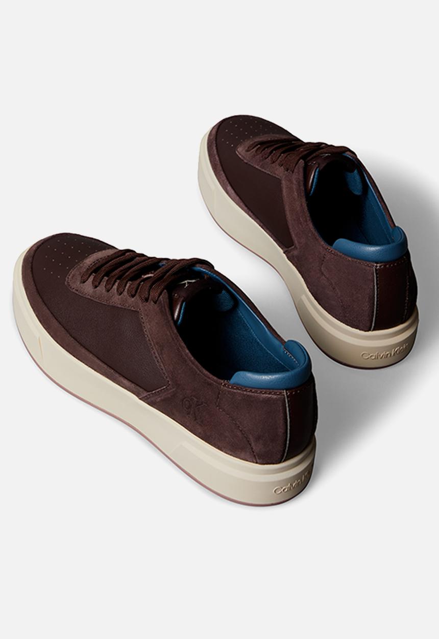 Calvin Klein - Basket Cupsole Laceup - Bordeaux/Muddy Brown/Navy Teal