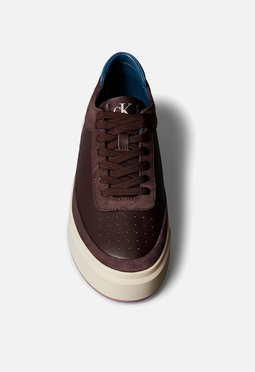 Calvin Klein - Basket Cupsole Laceup - Bordeaux/Muddy Brown/Navy Teal