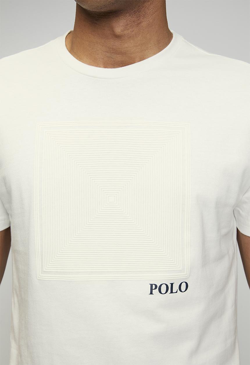 POLO - Phila Block Hd Print Ss Tee - Off White