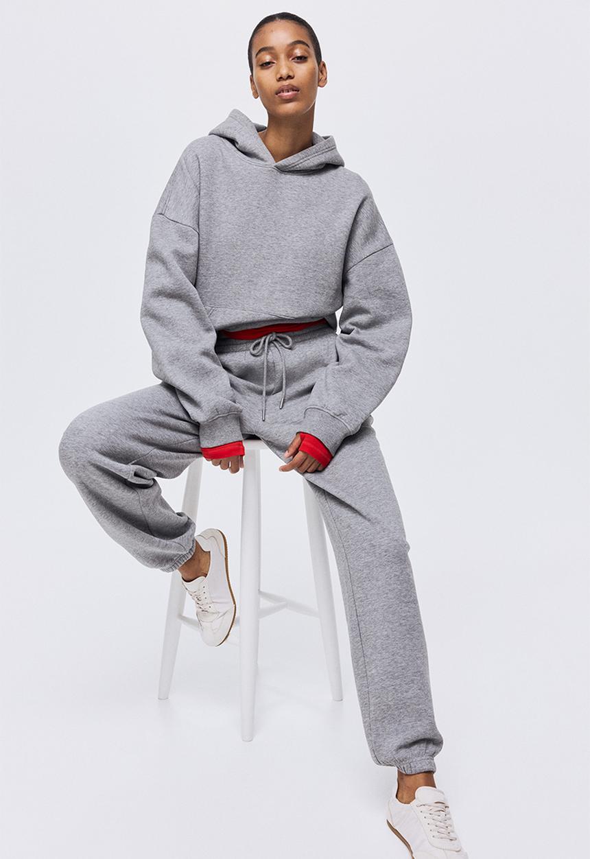H&M - Cotton-blend sweatpants - grey marl