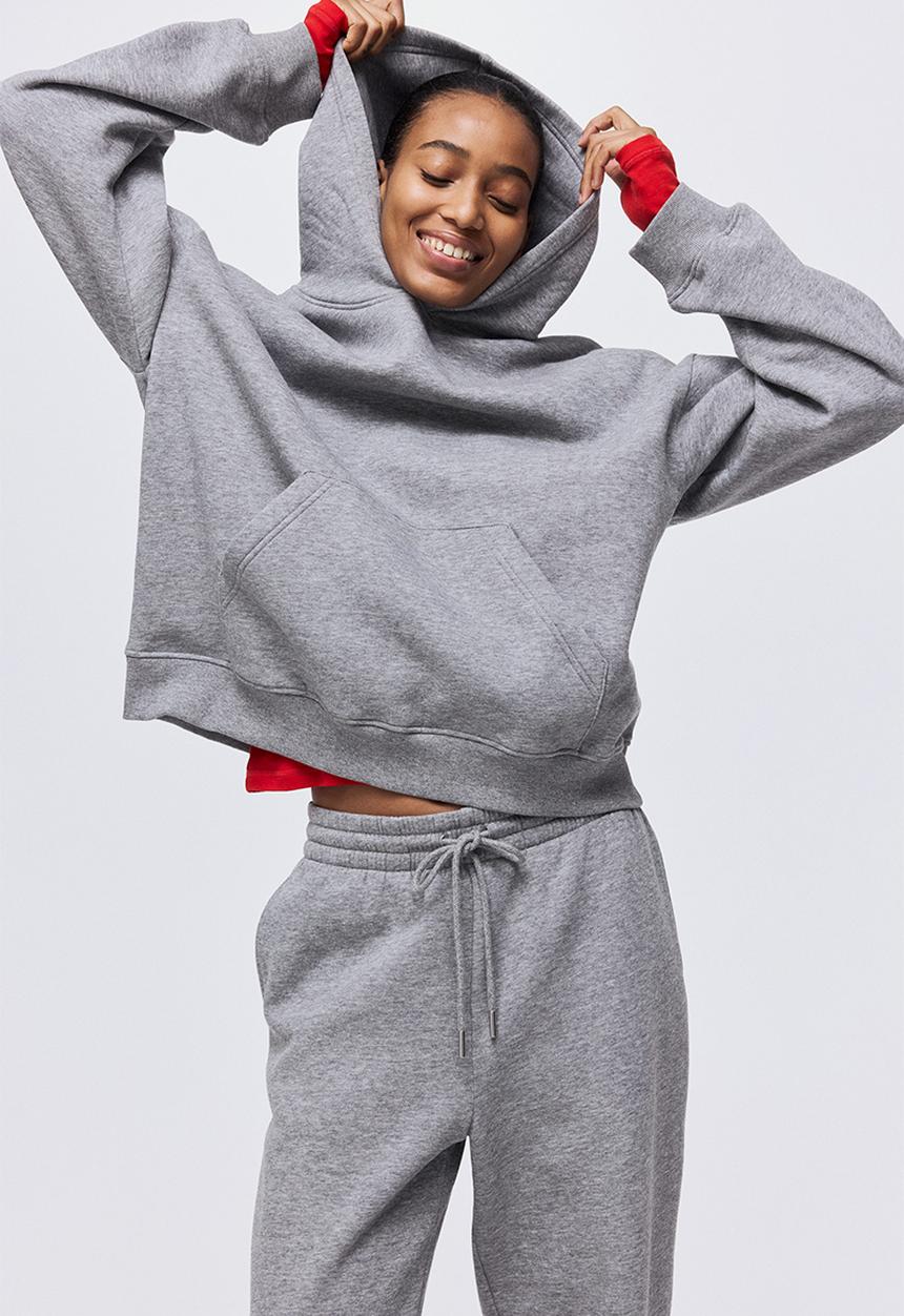 H&M - Cotton-blend sweatpants - grey marl