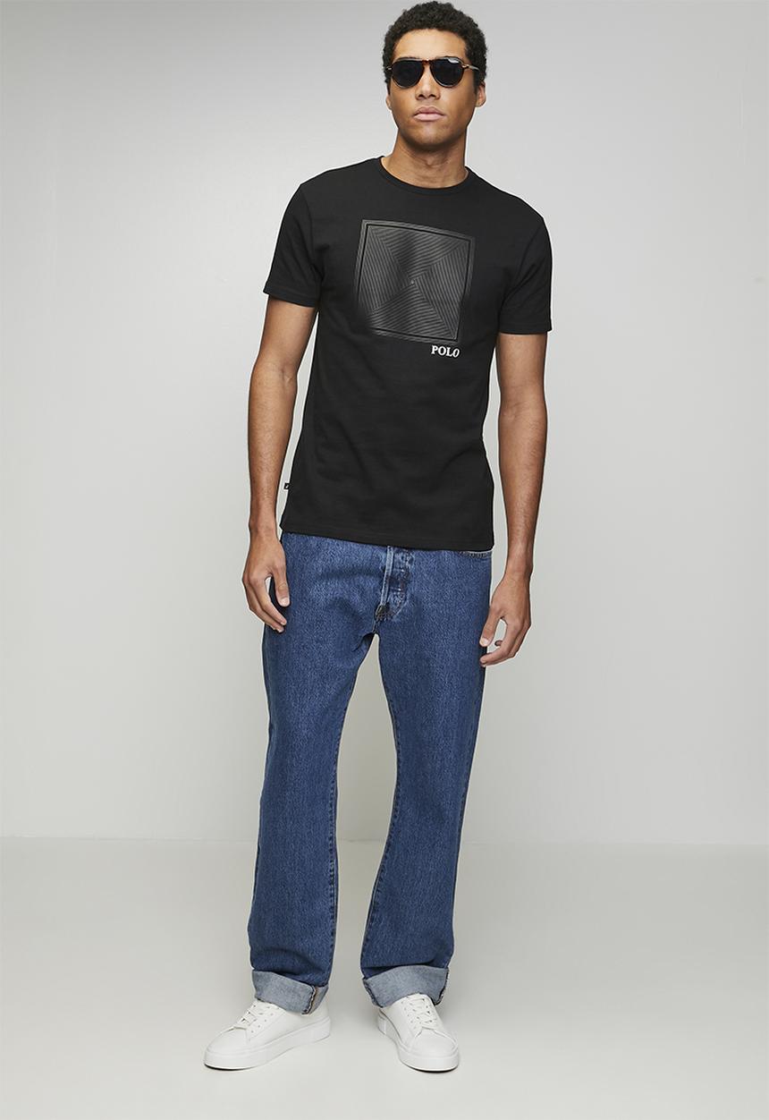 POLO - Phila Block Hd Print Ss Tee - Black