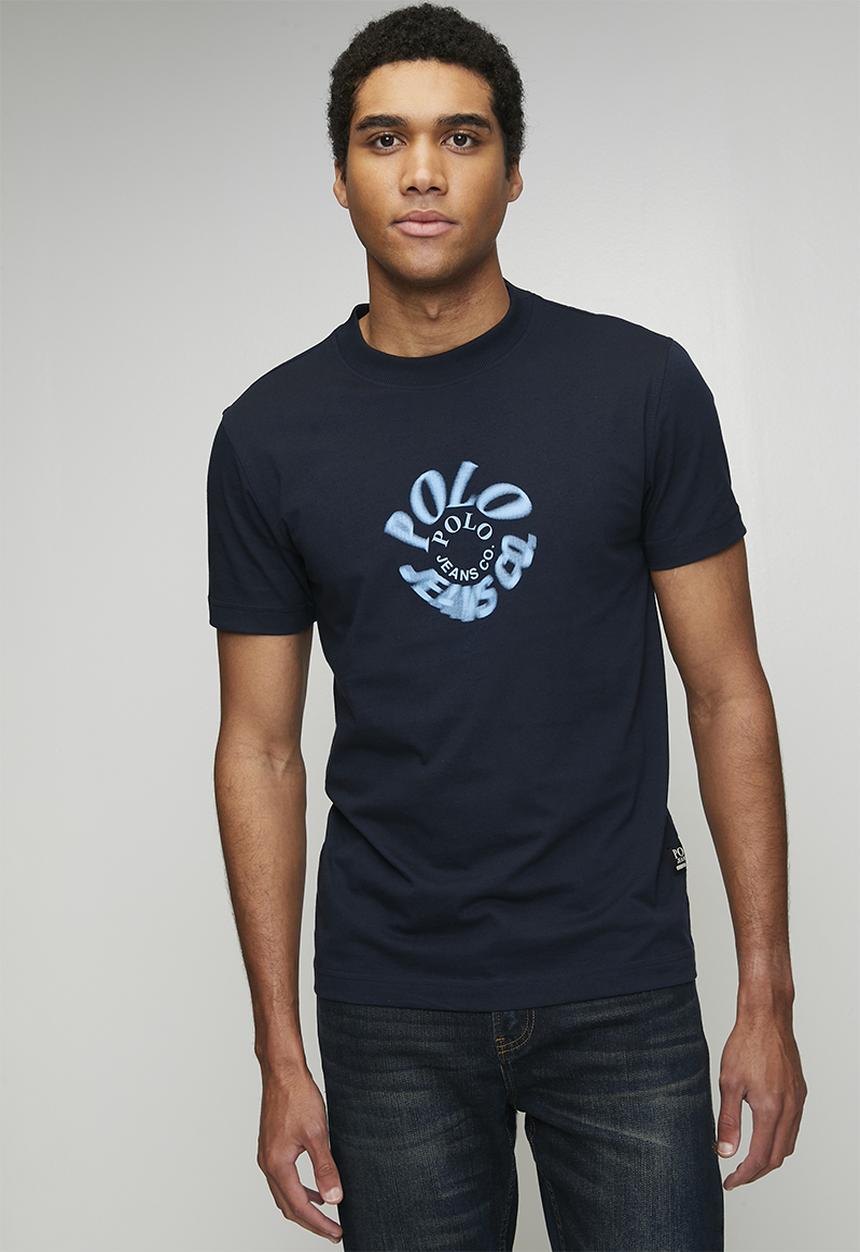 POLO - Alex Pjc Ss Spiral Logo Tee - Navy
