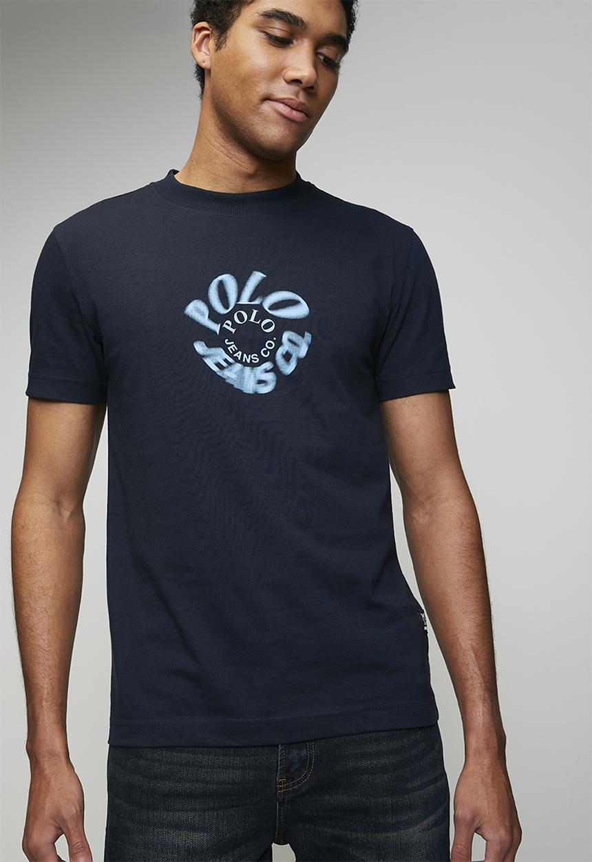 POLO - Alex Pjc Ss Spiral Logo Tee - Navy